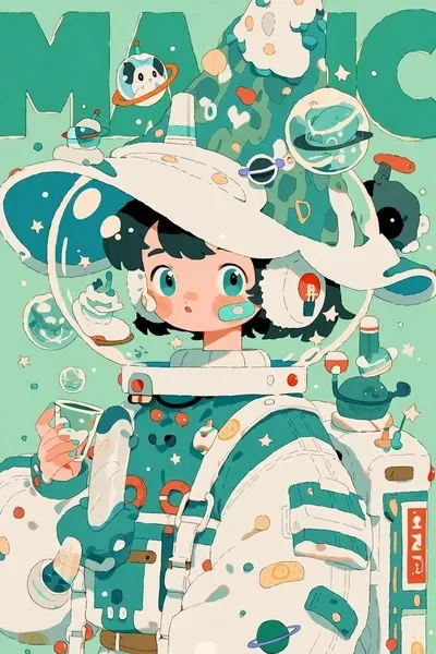 Poster design, Flat vector, Illustration, Green