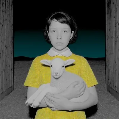 Surrealistic, Blue, Yellow, Vintage