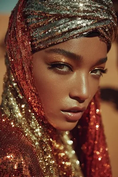 Fashion, Photography, Golden, Red