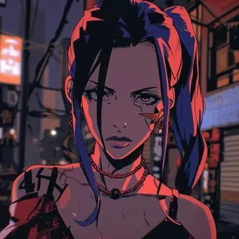 Anime, Manga art, Red, Black