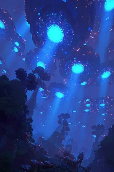 Cyberpunk, Anime, Blue