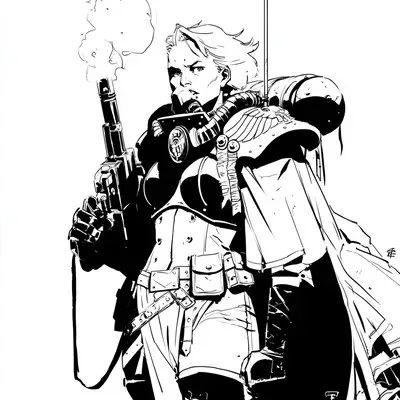 Comic book, Line art, Black
