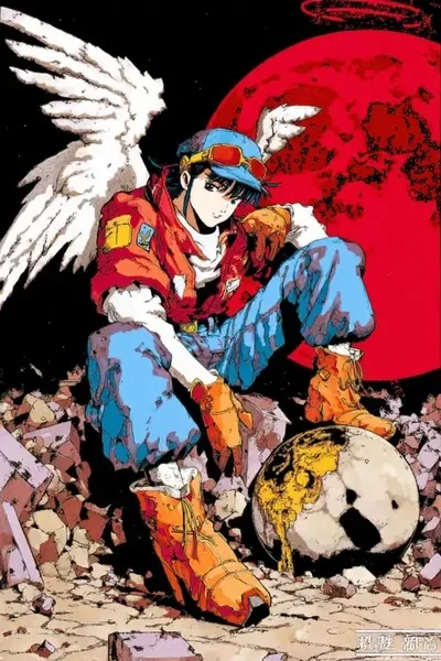 Anime, Red, Vintage