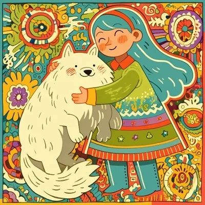 Illustration, Green, Children's book