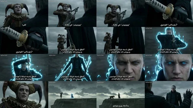 This is a set of keyframes from a movie clip. Convert each cell into a realistic live-action cinematic style. Keep the f