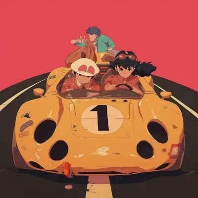 Red, Vintage, Studio Ghibli, Anime