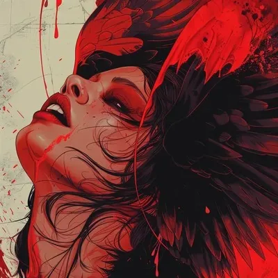 Surrealistic, Red, Illustration, Dark fantasy