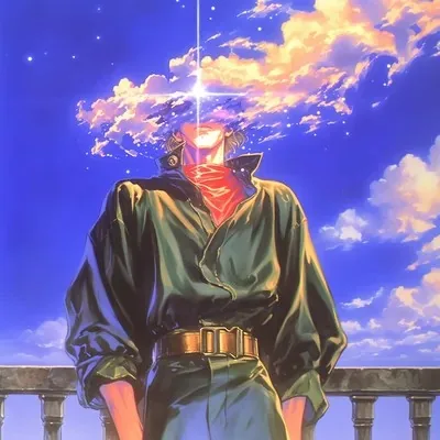 Anime, Vintage, Blue, Comic book