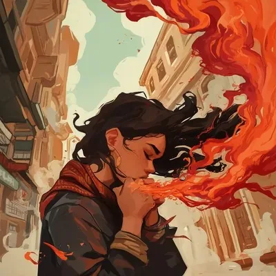 Red, Illustration, Eastern aesthetics