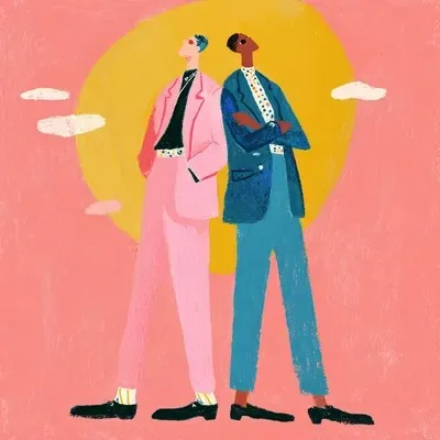 Illustration, Fashion, Poster design, Minimalism, Pink