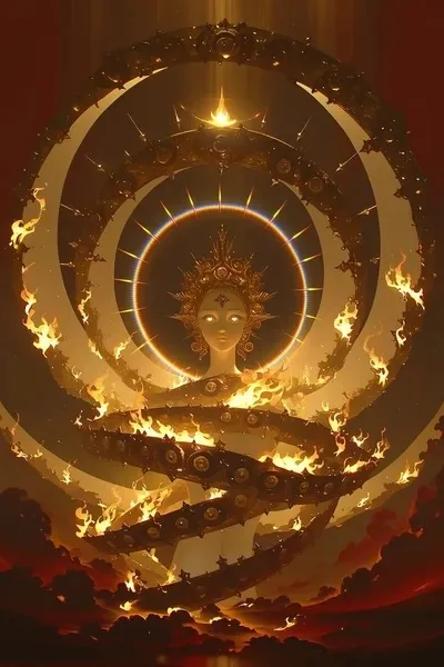Dark fantasy, 3D, Golden