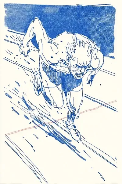 Line art, Illustration, Blue, Manga art