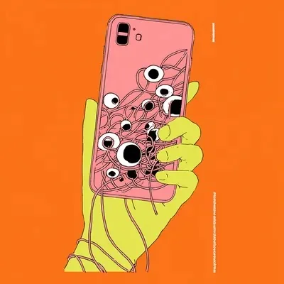 Illustration, Flat vector, Orange, Minimalism