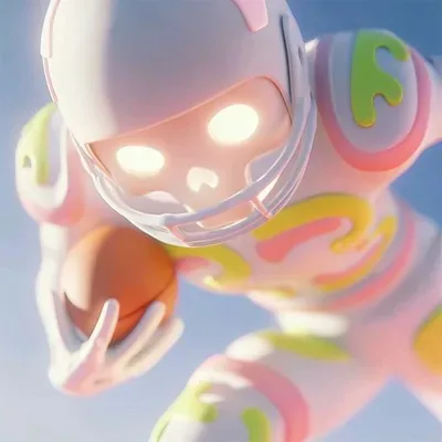 3D, Cute, Gradient, Pink, Cartoon