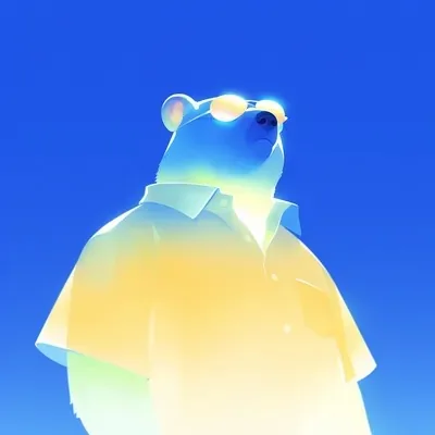 Blue, Anime, Surrealistic, Gradient