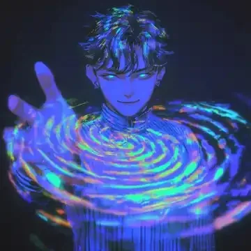 Surrealistic, Cyberpunk, Blue