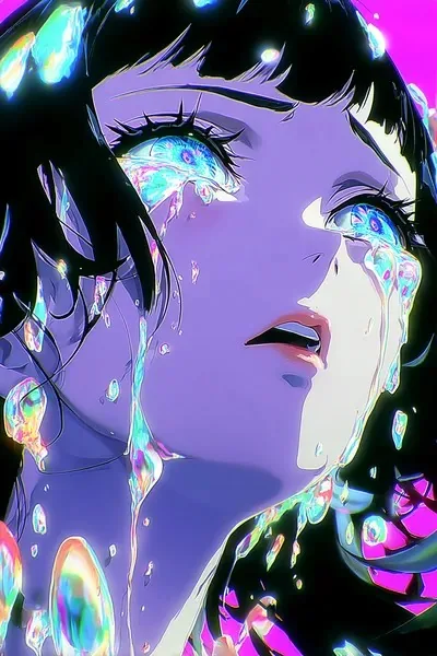 Anime, Cyberpunk, Neon, Purple, Pink