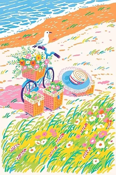 Children's book, Line art, Cute, Illustration