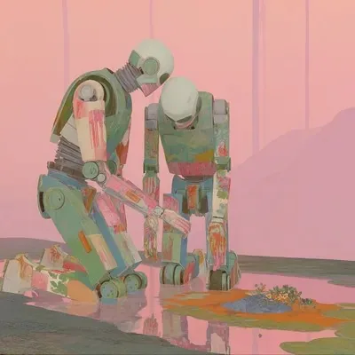 Surrealistic, Pink, Vintage