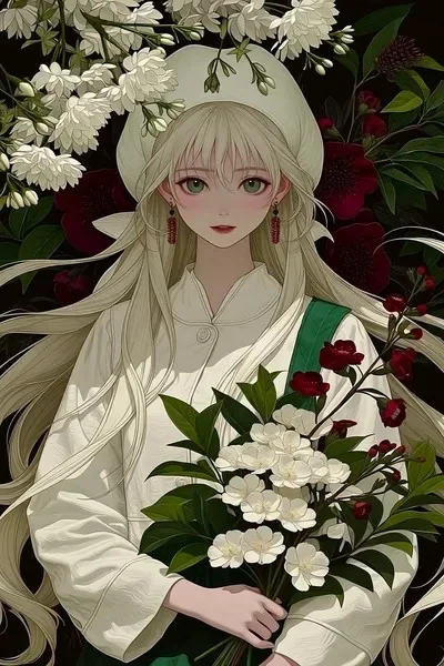 Anime, Illustration, Eastern aesthetics, Green