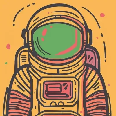 Cartoon, Flat vector, Orange, Minimalism