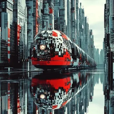 Red, Surrealistic, Sci-fi