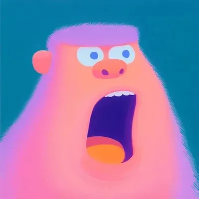 Cartoon, Blue, Pink, Gradient