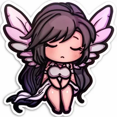 Cartoon, Sticker, Purple, Cute
