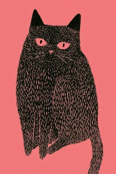 Illustration, Line art, Pink
