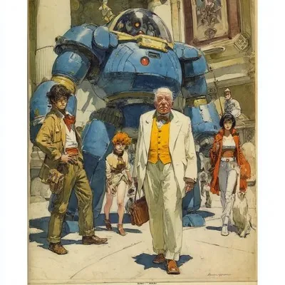 Anime, Vintage, Manga art