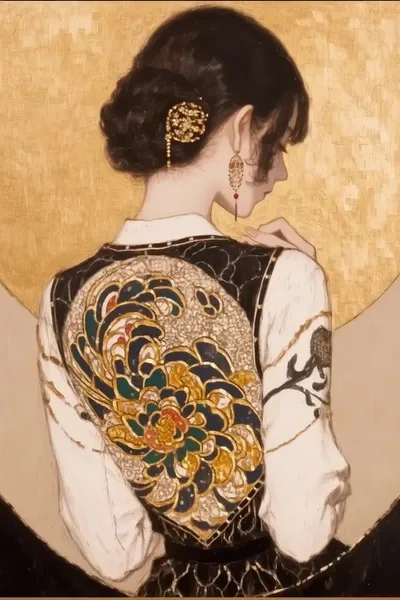 Illustration, Eastern aesthetics, Golden
