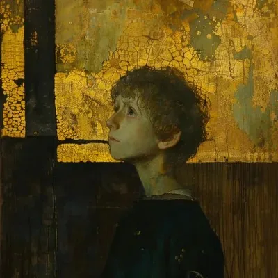 Oil painting, Orange, Golden