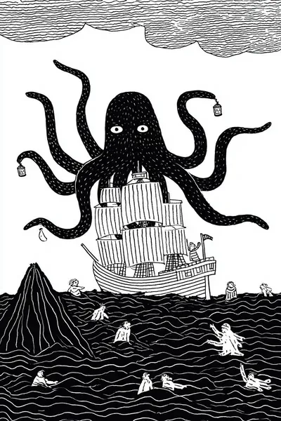 Illustration, Black, Comic book, Surrealistic