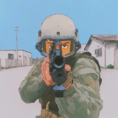 Anime, Vintage, Blue
