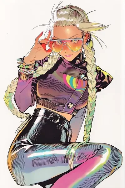 Anime, Illustration, Comic book, Vintage