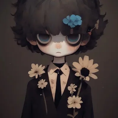 Anime, Black, Illustration, Dark fantasy