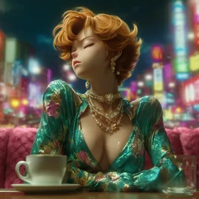 Anime, 3D, Green