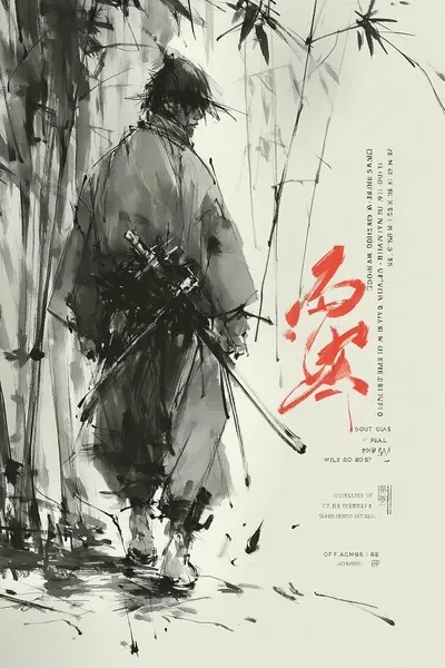 Ink and watercolor, Eastern aesthetics, Manga art, Poster design, Black