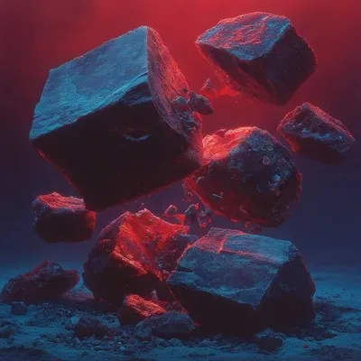 Surrealistic, Black, Red, Cyberpunk, Pixel