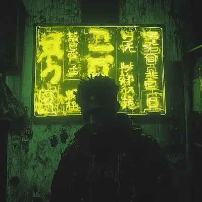 Surrealistic, Green, Cyberpunk, Dark fantasy, Yellow, Sci-fi