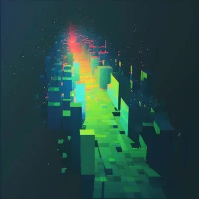 Vector, Green, Pixel