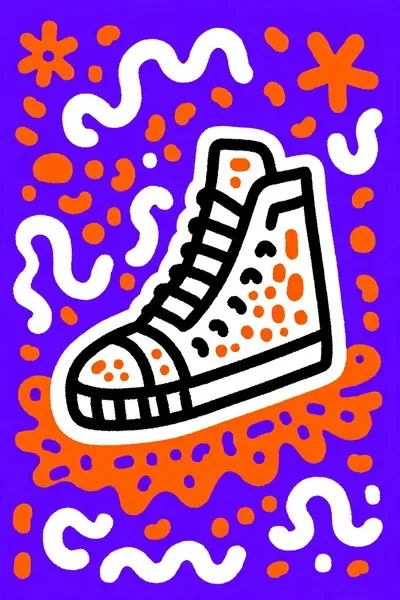 Illustration, Flat vector, Purple, Line art