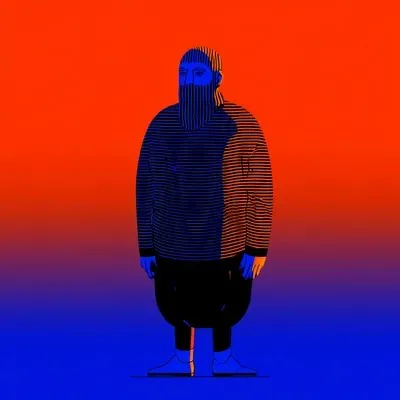 Neon, Flat vector, Poster design, Gradient