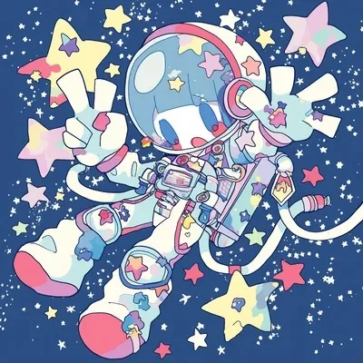 Cartoon, Blue, Cute, Illustration