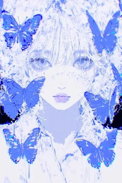 Anime, Blue, Cyberpunk
