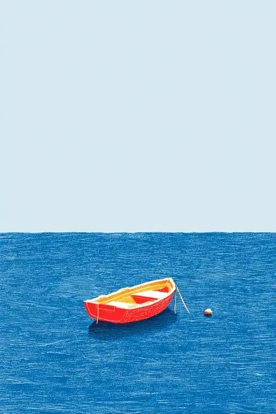 Illustration, Minimalism, Blue, Line art