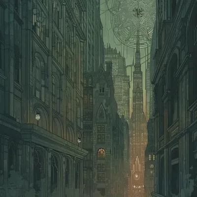 Anime, Manga art, Green, Dark fantasy, Vintage