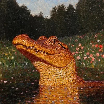 Golden, Illustration, Pixel