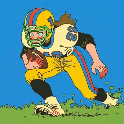 Illustration, Cartoon, Blue, Yellow