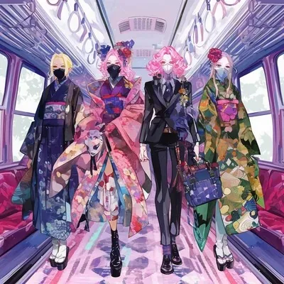 Manga art, Pink, Illustration, Poster design